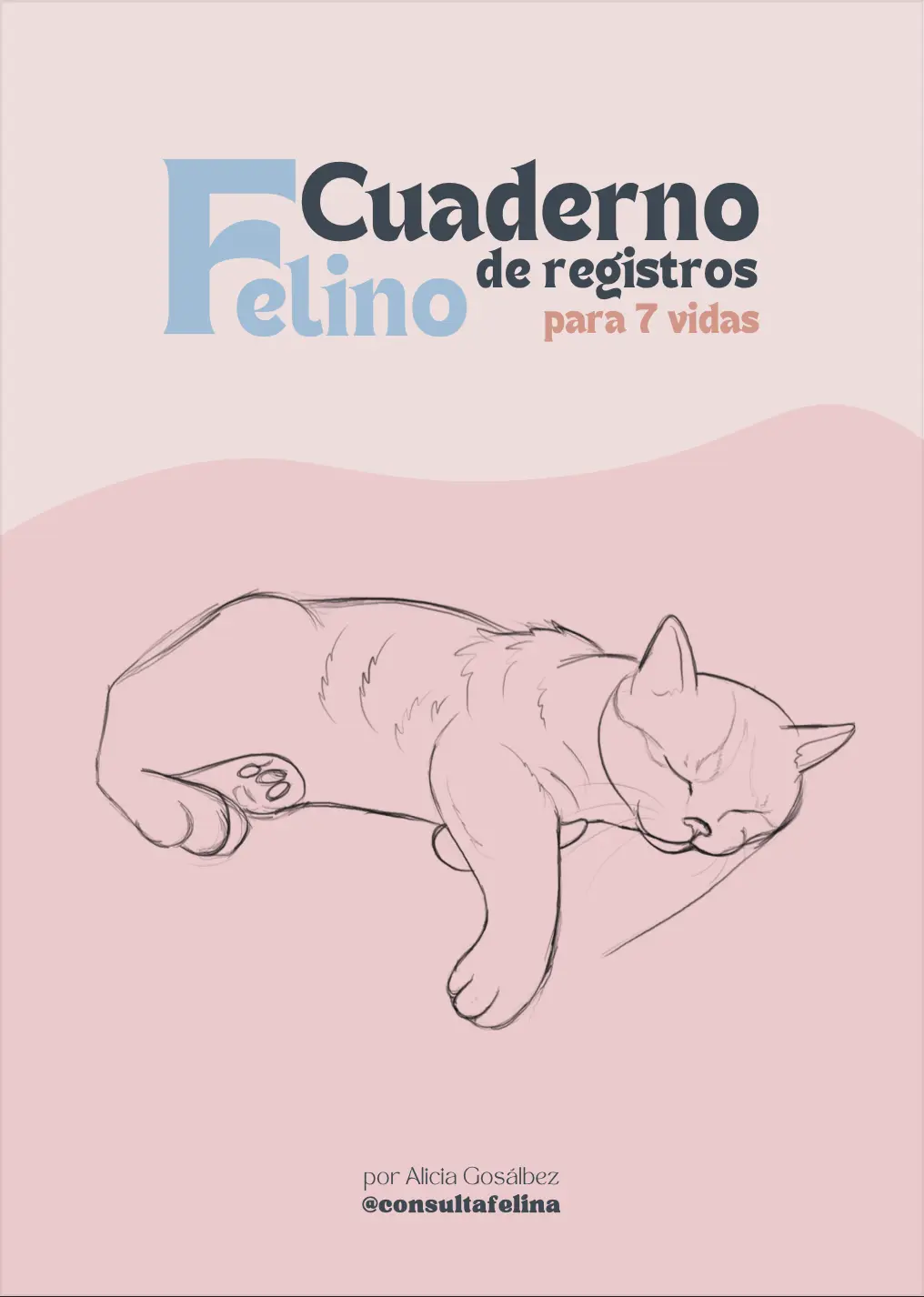 Portada del Cuaderno Felino de Registros para 7 vidas